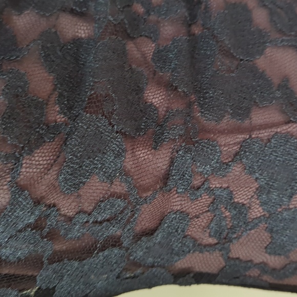 Coldwater Creek Lace Floral Cowl Neck Ruched Formal Dress 8 Black Brown - Picture 13 of 16